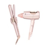 VS沙宣 等離子水膜組合-摺疊吹風機+折疊式直捲髮夾