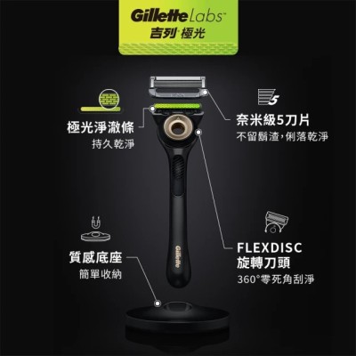 Gillette 吉列 極光系列刮鬍刀-1刀架1旅行盒5刀頭